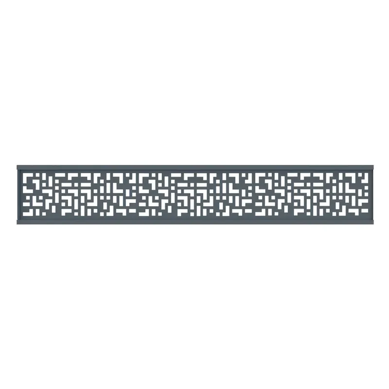 Prix Choc Décor alu crios horizontal pour clôture - Boston h300XL- 1750 mm - 1750 x 300 x gris 7016
