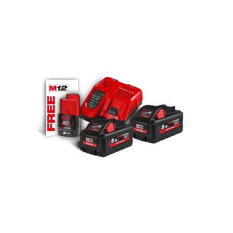 Nouveauté PACK ENERGIE M18 HNRG-552 2 BAT 5,5Ah BOITE CARTON