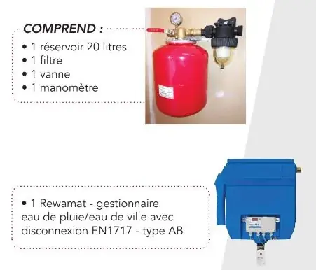 KIT HABITATION 1 pour CITERNE FILTROCLAIR O+ Dernière Chance