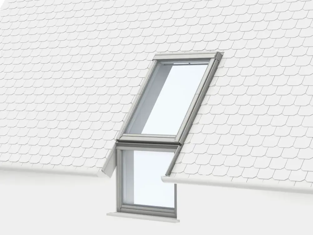 Raccord ardoise pour verrières d‘angle double VELUX - EFN SK06 - 114 x 118 cm - 0022E - pose encastrée Jusqu'à Épuisement Des Stocks