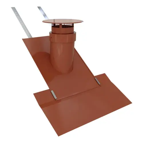 Usine Directe Sortie de toit pour ventilation Ventélia - Ø 160 mm - 35/45° - Rouge