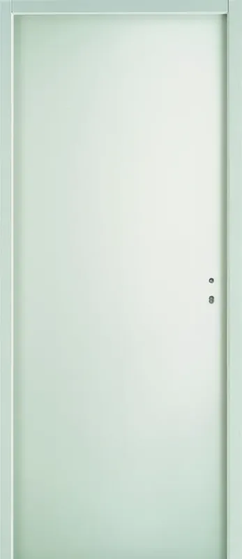 Bloc-porte prépeint plane - chant droit - alvéolaire - 2040 x 630 mm - poussant gauche - huisserie 86 x 54 mm - serrure bec de cane à condamnation axe poignée 50 mm Acheter En Ligne