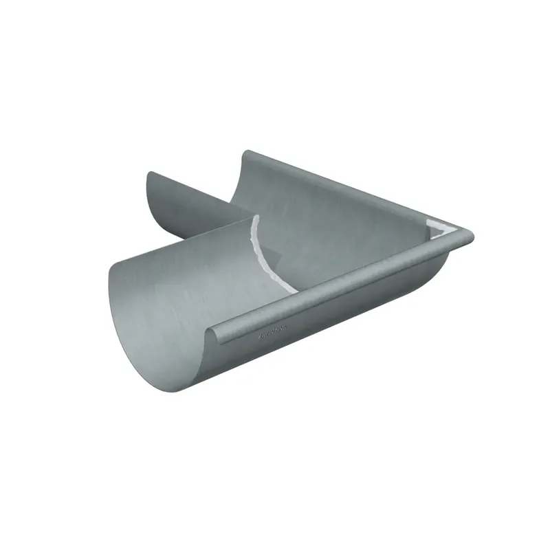 EQUERRE ZINC EXTERIEUR 1/2 RONDE EXTRA GRANITE T25 Haute Qualité