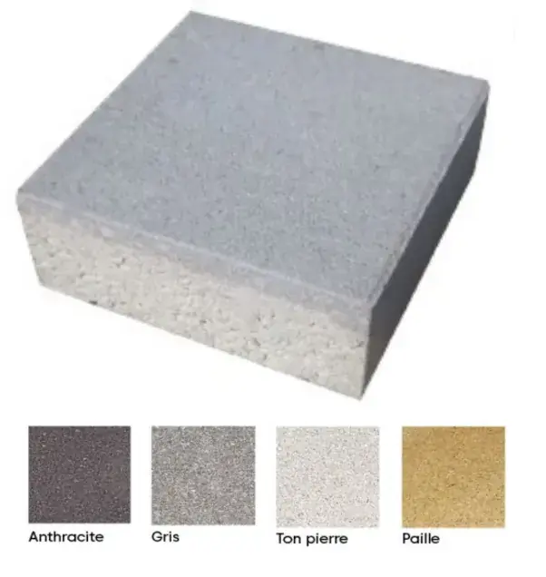 Achat Immédiat PAVE BETON OCITY 15X15X6 PAILLE POUR DALLE PAV65