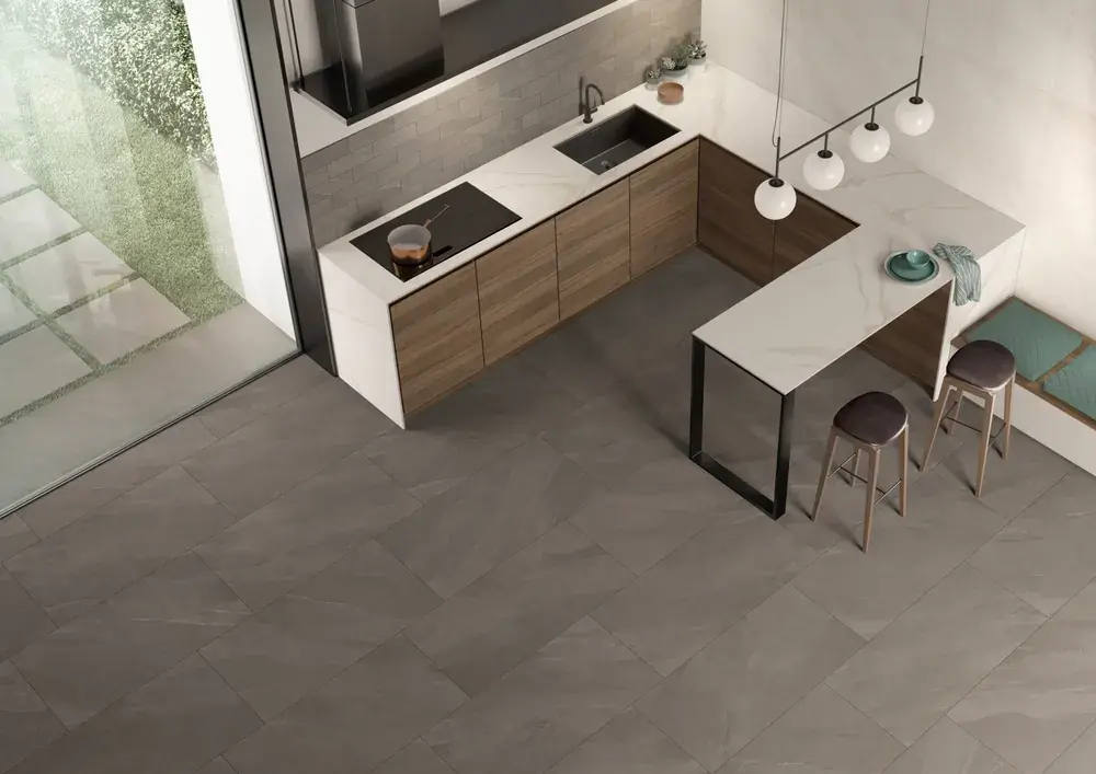 Seulement Aujourd'hui Carrelage extérieur Titano - taupe - 30 x 60 cm - non rectifié - antidérapant