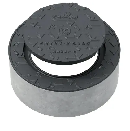 Couronnement béton avec regard hydraulique fonte HR3CP B125 marquage EP Prix Choc