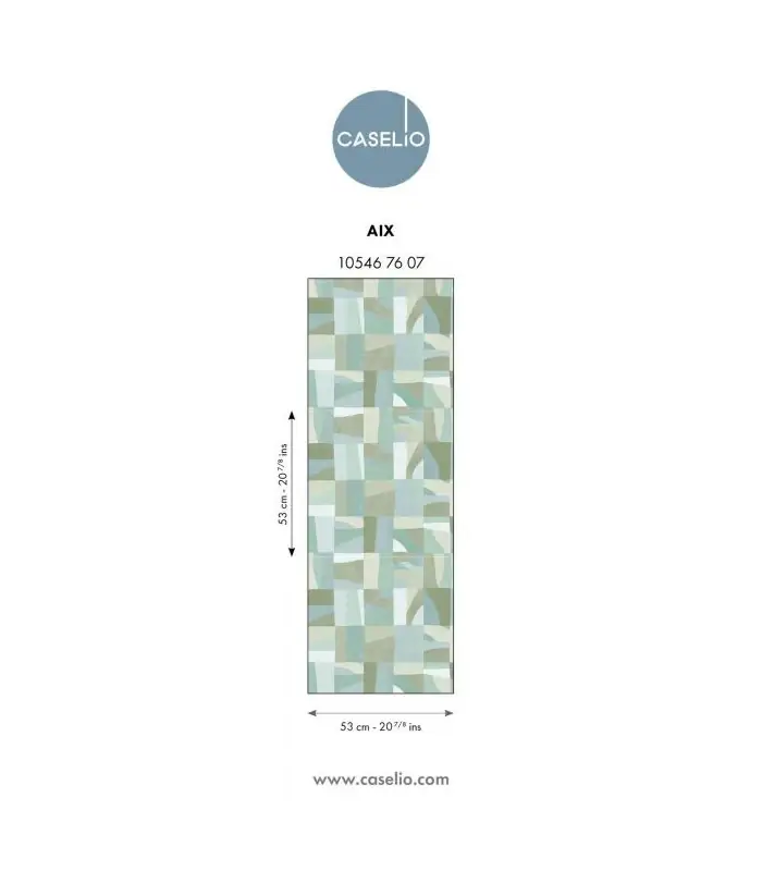 Soldes Papier Peint AIX VERT AQUA - Collection AZUR - CASELIO - Réf. AZU105467607