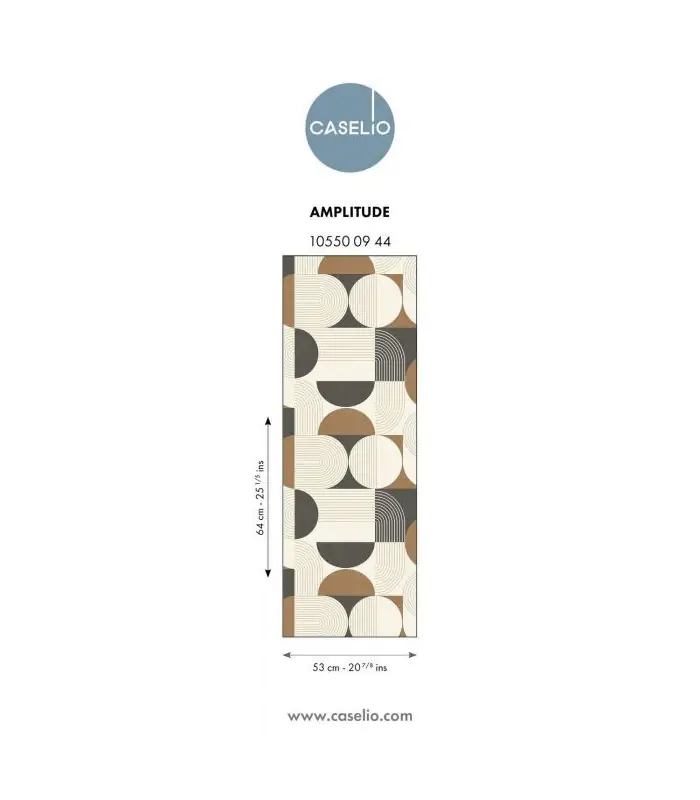 Papier Peint AMPLITUDE MARRON NOIR - Collection GRAPHIC - CASELIO - Réf. GPC105500944 Paiement Sécurisé