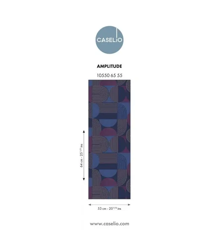 Must-Have Papier Peint AMPLITUDE AUBERGINE - Collection GRAPHIC - CASELIO - Réf. GPC105506555
