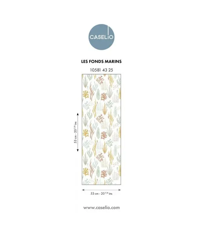 Papier Peint LES FONDS MARINS MULTICOULEURS - Collection LES MINIS MONDES - CASELIO - Réf. MNM105814325 Dernier Modèle