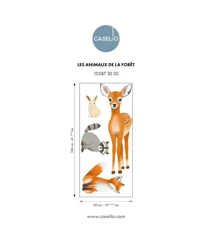Papier Peint DECOR PRE ENCOLLE ANIMAUX DE LA FORET MARRON - Collection LES MINIS MONDES - CASELIO - Réf. MNM105873020 Achetez Aujourd'hui