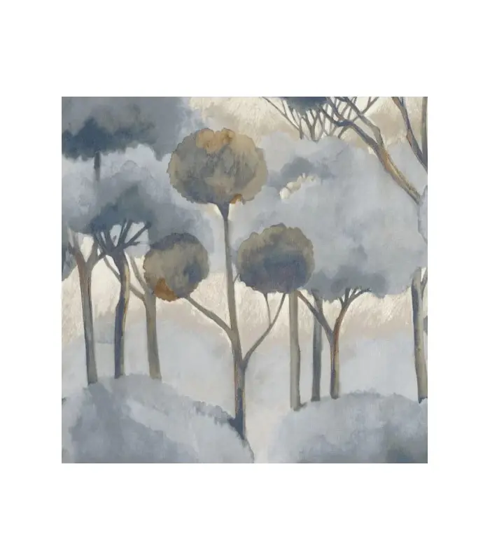 Expédié Aujourd'hui Papier Peint FORET DES LANDES BLEU ORAGE - Collection SENTIERS DES DUNES - CASADECO - Réf. SENT200926312