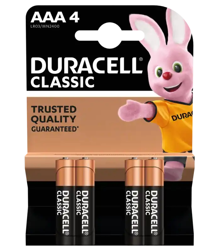 Pack De 4 Piles Duracell - AAA LR03 Expédition Rapide