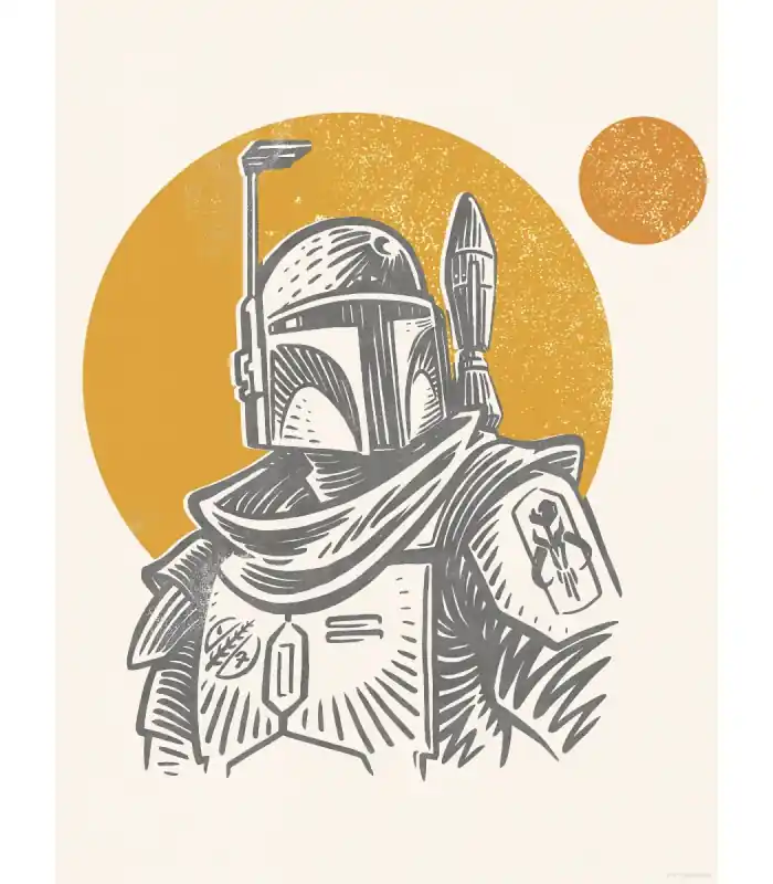 STAR WARS BOBA FETT ILLUSTRATION ICONIC 30X40 Prix Promo