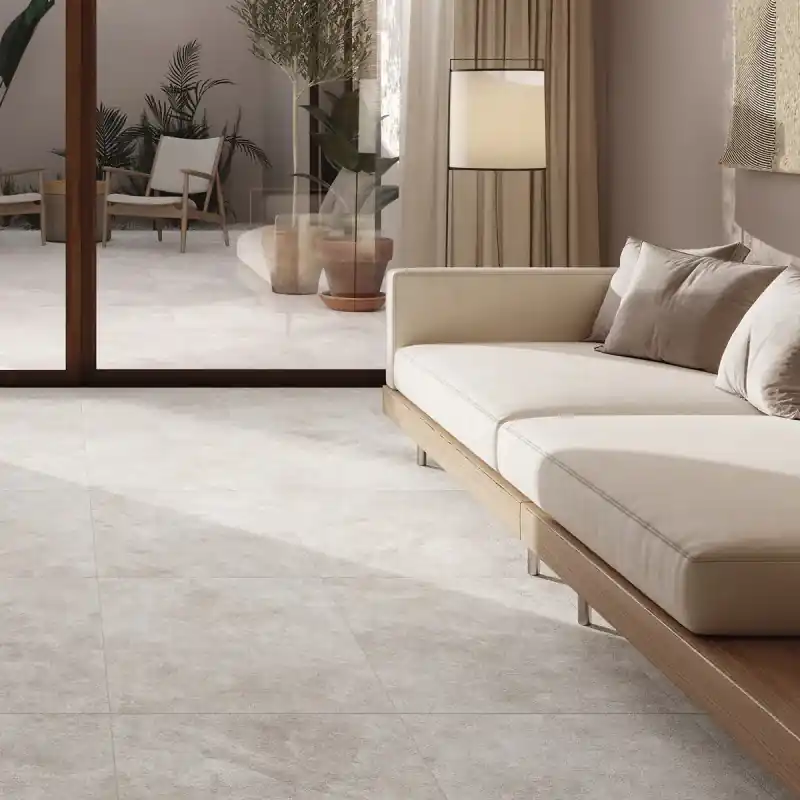 Haute Qualité Carrelage intérieur sol et mur aspect pierre Sauzet white mat 44x66 cm