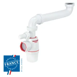 Paiement Sécurisé Siphon évier NEO AIR - sortie Ø40mm avec tubulure déportée