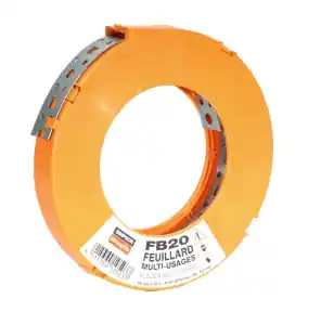 Feuillard perforé galvanisé 20mmx10m Populaire