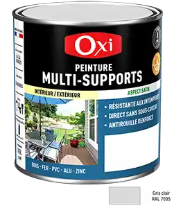 Certifié Peinture MULTI SUPPORTS TOP3+ Gris Clair Gris Clair 0,5L