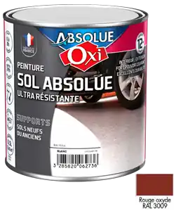 Peinture SOL ABSOLUE Rouge Oxyde 0,5L RAL 3009 - FIN DE SERIE Commander Maintenant