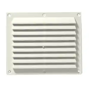 Bon Plan Grille anti-pluie PVC blanc 175x146mm en en applique