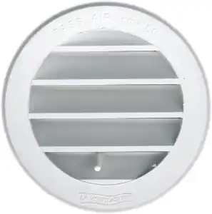 Satisfait Ou Remboursé Grille ronde PVC blanc Ø150 à encastrer à encastrer avec moustiquaire