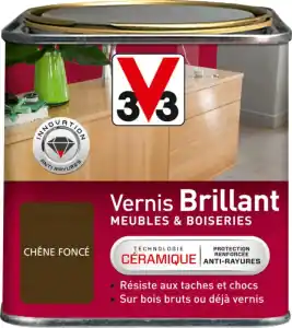 Prix Promo Vernis Brillant V33 Chêne Foncé 0,5L