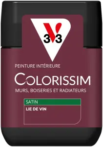 Petit Prix Peinture COLORISSIM Satin 0,075L Lie de Lie de Vin Testeur