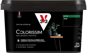Vente Directe Peinture COLORISSIM Satin 2,5L Noir