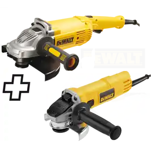 Bon Marché Duo meuleuses 2200W Ø230mm+900W Ø125mm DEWALT DWE492DUO2-QS Livré en boite carton