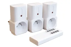Remise Lot 3 prises M/A + télécommande 30m