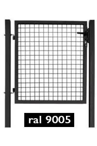 Portillon Garden Plus NOIR 100x100 + serrure - maille 50x50mm - Poteaux carrés 60mm - FILIAC Prix Bas