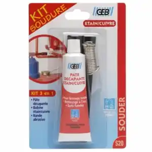 Affaire À Saisir Kit 3 en 1 soudure ETAIN/ CUIVRE - tube décapant 50ml + bobine 20g