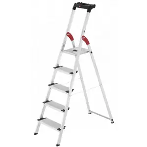 Satisfait Ou Remboursé Escabeau 5 marches HAILO 4XL Marches XXL 13cm