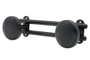 Nouvelle Collection Patère rond 2 têtes acier noir mat