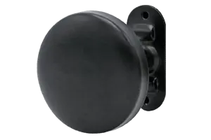 Authentique Patère rond 1 tête acier noir mat