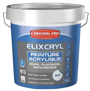 Must-Have Peinture ELIXCRYL Blanc mat 5L finition finition Pro