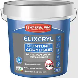 Peinture ELIXCRYL Blanc velours 5L Offre Limitée