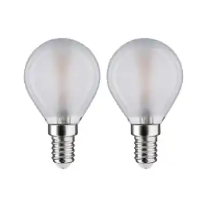 Pas Cher 2 Ampoules LED à filaments 230V E14 sphérique dépoli 2x250lm 2x3W 2700K