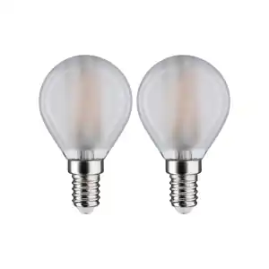 Commander Vite 2 Ampoules LED à filaments 230V E14 sphérique dépoli 2x470lm 2x4,5W 2700K