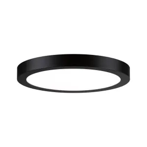 Prix Réduit Panneau LED Abia plastique noir rond 300mm 22W 230V 4000K FDS