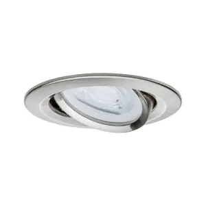 3 spots encastrés LED orientables NOVA alu acier brossé IP20 84mm GU10 3x6,5W 3x460lm 230V 2700K Dernière Chance