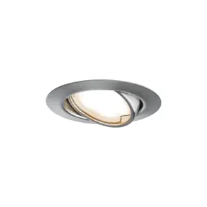 3 spots encastrés LED orientables métal acier brossé IP20 90mm 3x5W 3x370lm 230V 3000K Dernière Chance