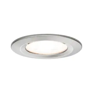 Retour Gratuit Spot encastré LED fixe NOVA alu acier brossé IP44 78mm GU10 6,5W 460lm 230V 2700K
