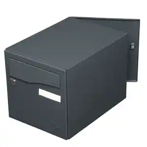 Boîte aux lettres PREFACE 2 portes gris anthracite RAL7016 - RENZ Bon Plan