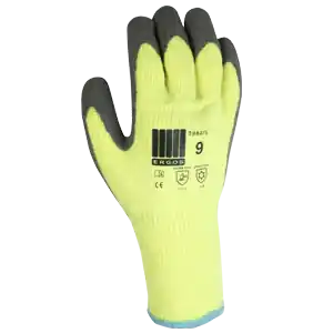 Gants fourrés jaune fluo T10 Promotion