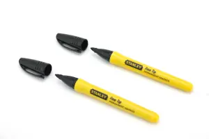 Marqueurs noirs pointe fine - 2 pces Solde