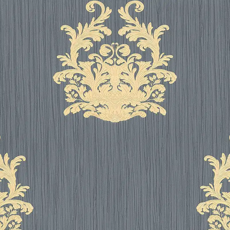 Bon Plan A.S. Creation Nobile 958615 papier peint intissé baroque 0.70 m x 10.05 m bleu