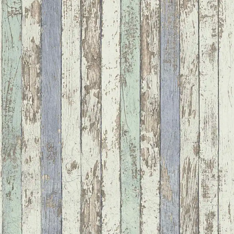 A.S. Creation Best of Wood‘n Stone 959141 papier peint bois intissé 0.53 m x 10.05 m bleu Super Prix