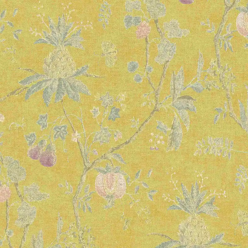 A.S. Creation Paradise Garden 367194 papier peint intissé floral 0.53 m x 10.05 m jaune Nouvelle Collection