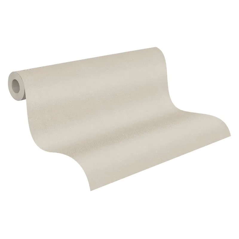 A.S. Creation New Elegance 375557 papier peint intissé uni 0.53 m x 10.05 m beige Promotion Saisonnière